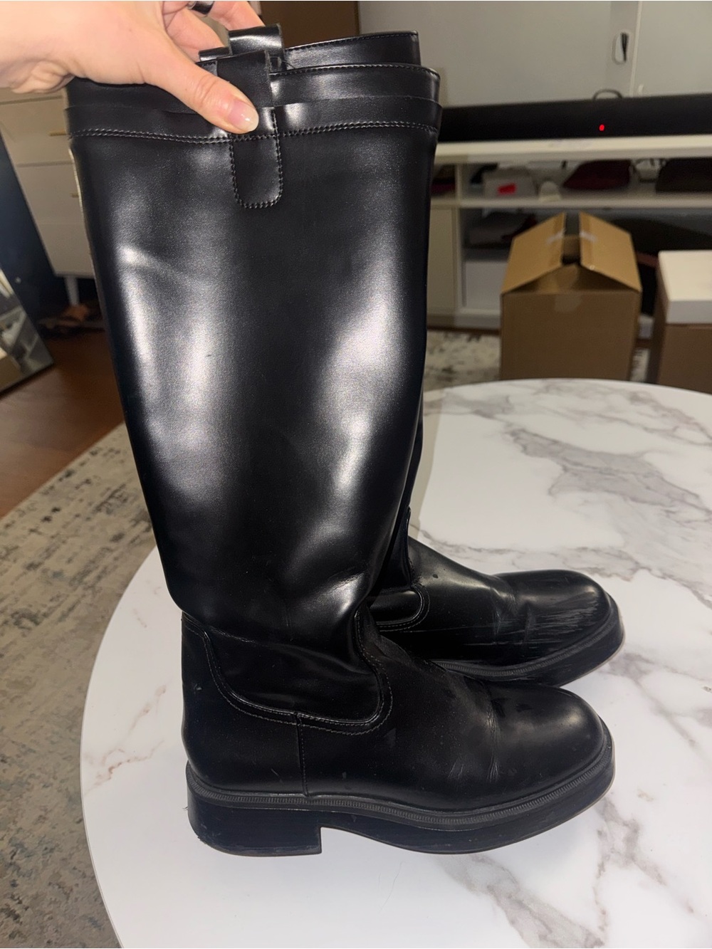 Bershka Black Tall Riding-Style Boots
